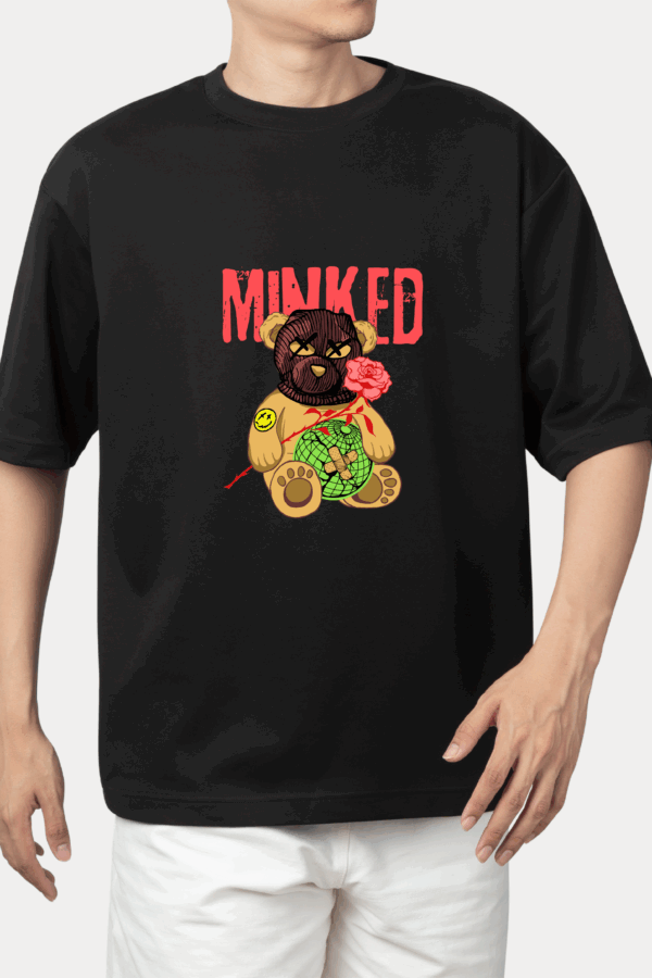 Tricou Streetwear - "Rose Bear" - imagine 2