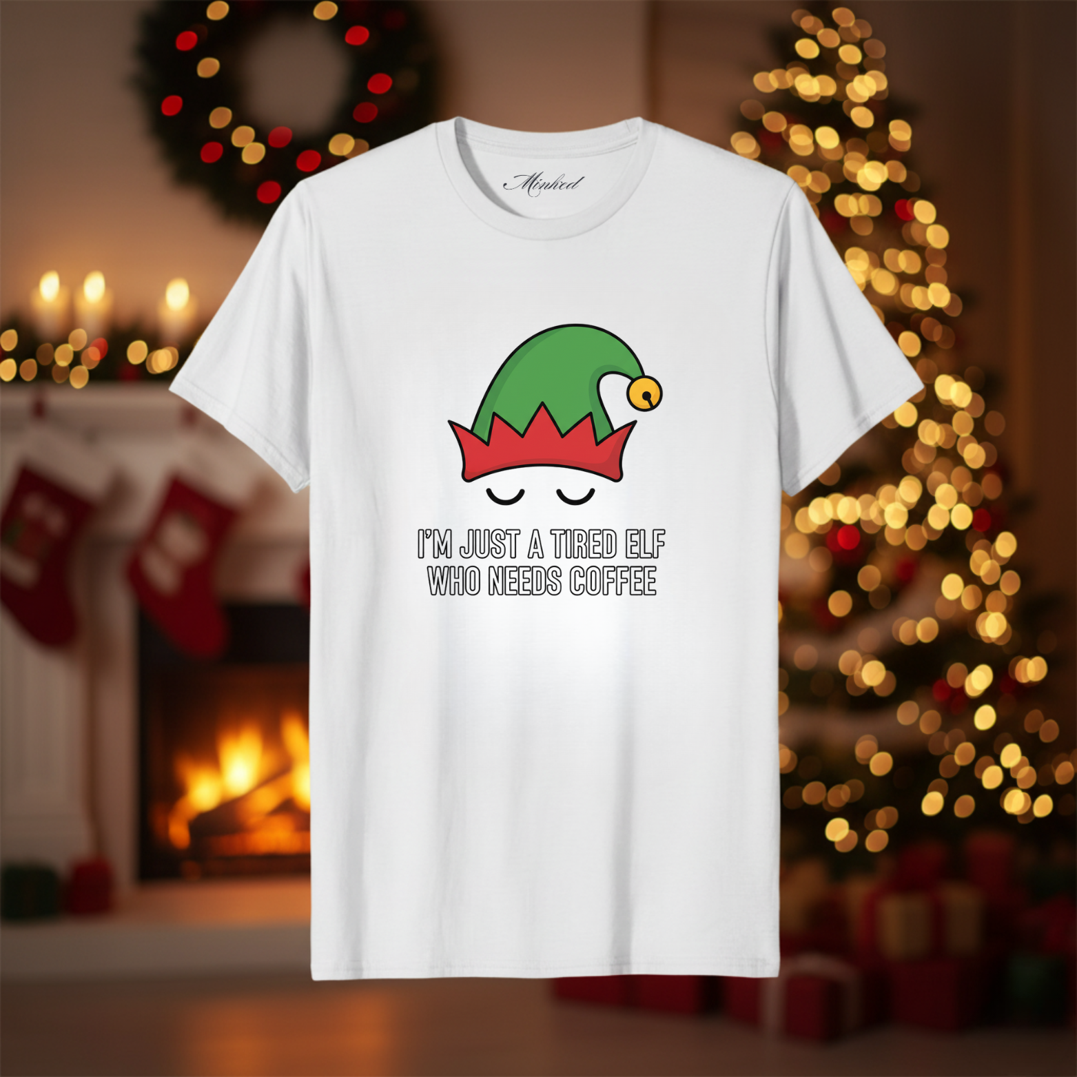 Tricou I’m just a tired elf who needs coffee